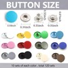 NXTOV 120 Sets Snap Buttons, 15mm Leather Snap Fasteners Kit