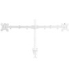 VIVO White Fully Adjustable Dual Monitor Arm for Desk Mount