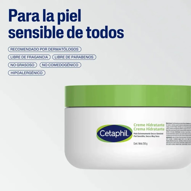 Crema Hidratante sin Aroma Cetaphil Pote 250g