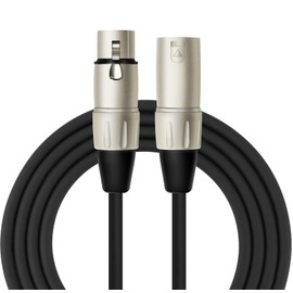 Kirlin Cable MP-280-03/BK - 3 feet - XLR to XLR Microphone Cable Black PVC Jacket