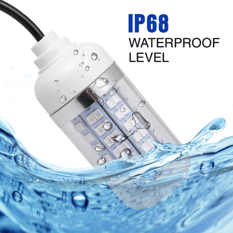 12V 15W Underwater Fishing Attract Light LED Lamp Fish Finding