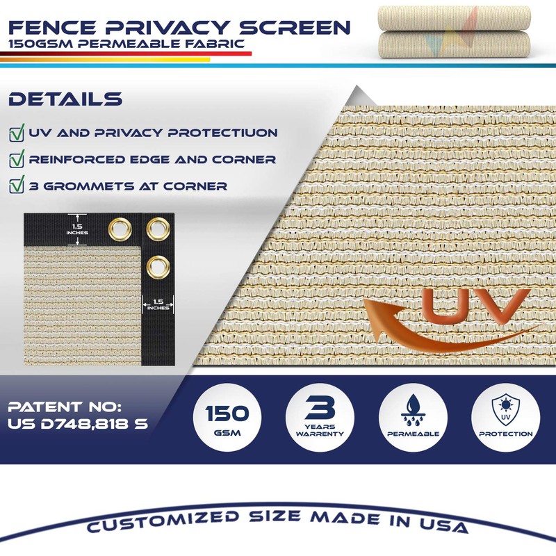 Windscreen4less Fence Privacy Screen Heavy Duty Windscreen Fencing Mesh Fabric