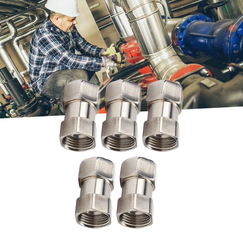 5PCS Plumbing Fittings Stainless Steel Female Thread Pipe Adapter Fittings