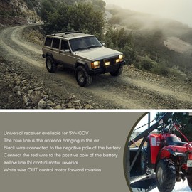 Universal 12V Wireless Winch Remote Control Kit For Jeep Truck ATV SUV Handset Switch