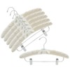 Only Hangers Natural Canvas Padded Hangers w/Chrome Hook & Clips