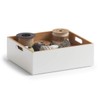 Zeller White Bamboo Storage Box, ca. 30 x 27 x
