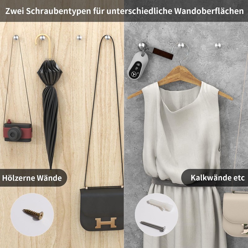 Vista Coat Hook SUS304 Stainless Steel Wall Hooks Silver Towel