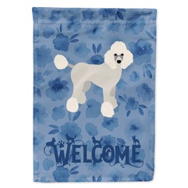 Caroline's Treasures CK6095GF Poodle Welcome Garden Flag Mailbox Flag Decorative Yard Flag Banner Outside Patio Artwork Yard Flower Beds, Garden Size, Multicolor