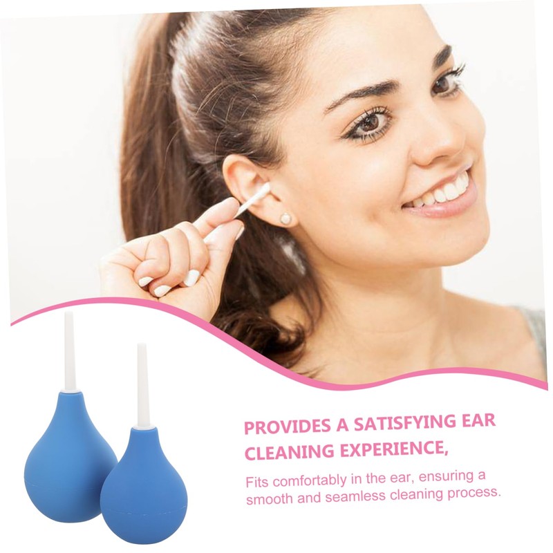 Mikinona 2Pcs Ear Cleaning Tool Durable Ear Washing Squeeze Bulb