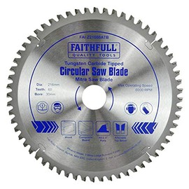 Faithfull Z21660ATB Circular Saw Blade TCT 216 x 30 x 60 Tooth