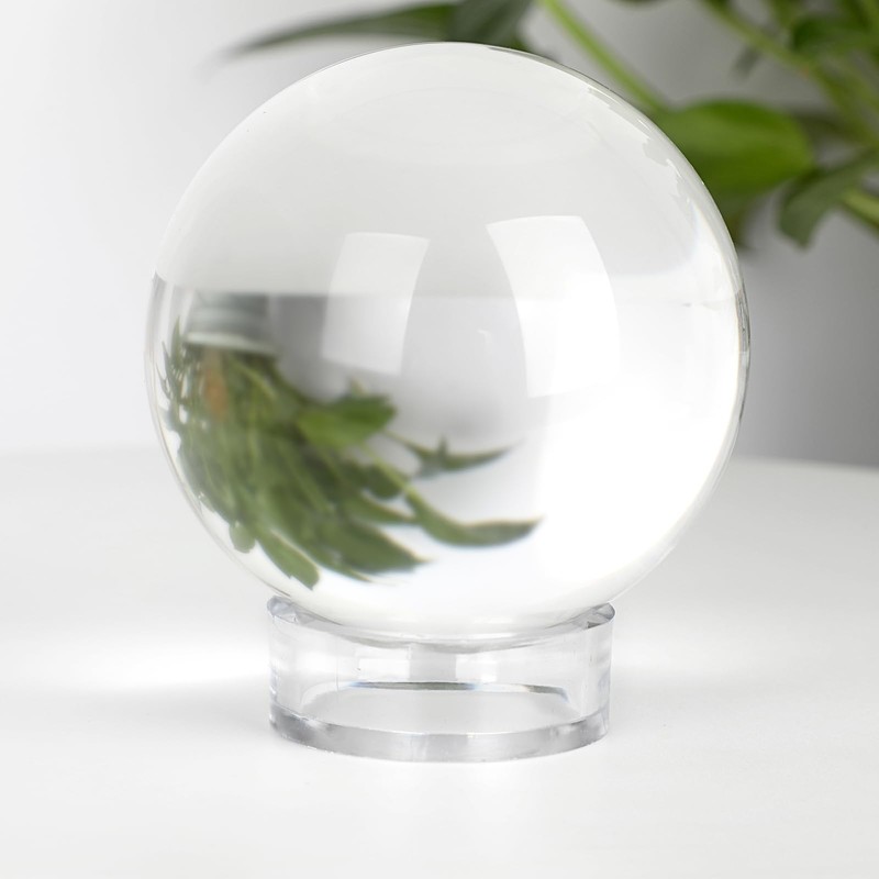 BTSKY 12Pcs 45mm Transparent Sphere Round Stands Baseball Holders -