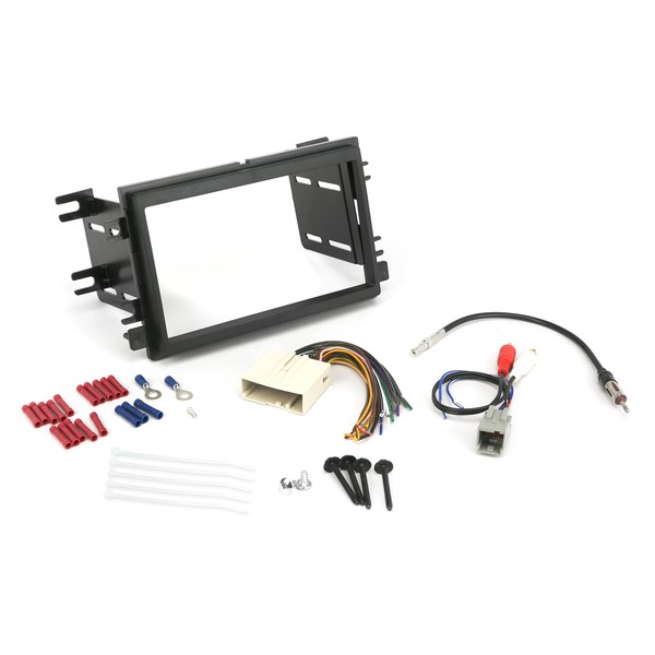 SCOSCHE Install Centric ICFD6BN Complete Basic Installation Solution For Installing A Double DIN Aftermarket Stereo Compatible With Select 2004-12 Premium Sound Ford, Lincoln & Mercury Vehicles Black