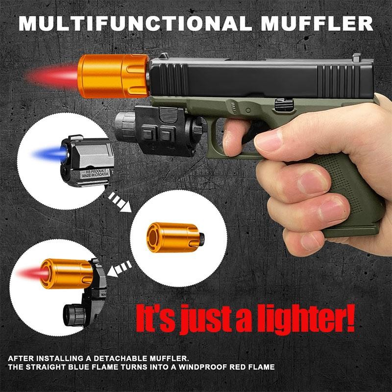 (1No Fuel Included) Windproof Butane Lighter Refillable Torch Ligher For