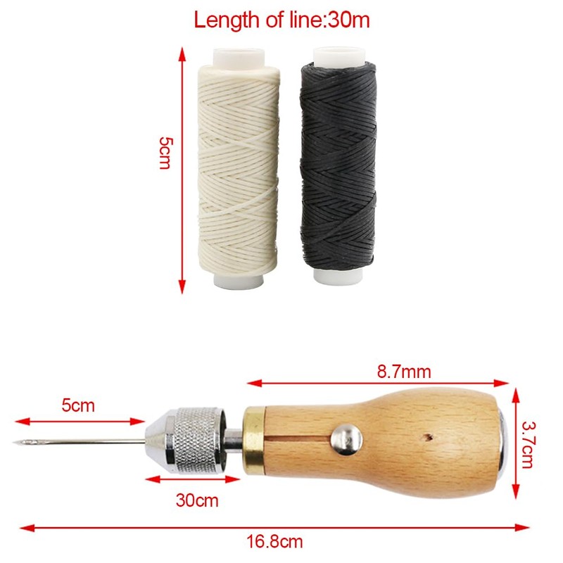 Professional Sewing Awl Hand Stitcher Repair Tool Kit for Leather