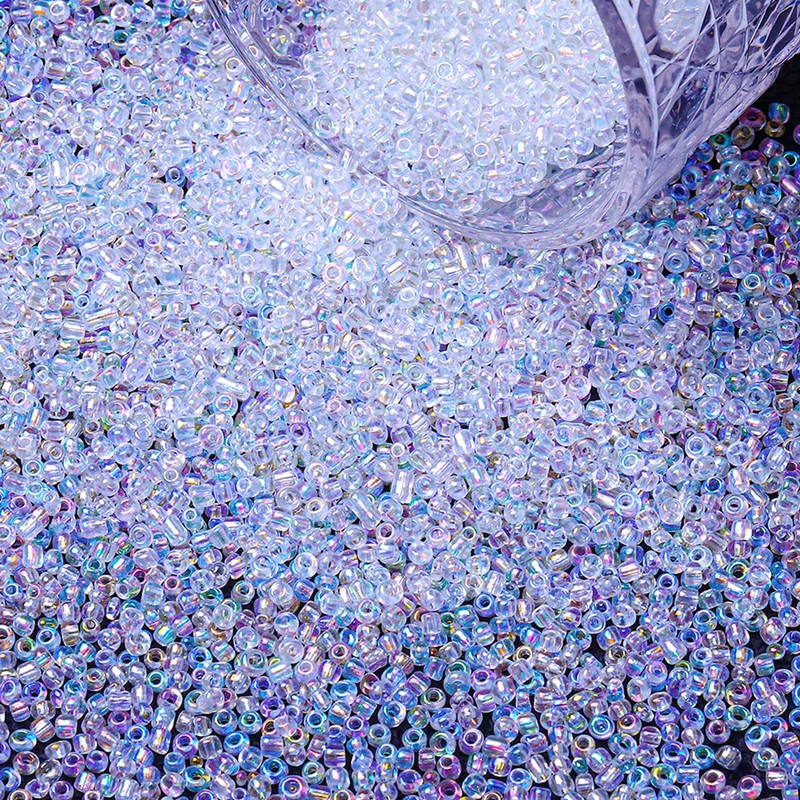 4mm Glass Seed Beads, 2000 Pcs 6/0 Round Craft Beads