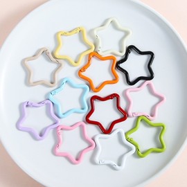 Star-shaped biner Pentagram carabiner Key ring accessory key ring Star-shaped Viner-03.White 12ea