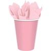 HOME & HOOPLA Solid New Pink Disposable Beverage Party Cups,