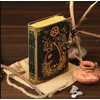 Grimoire journal Leather Print Caltic Cat journal Blank Spell book
