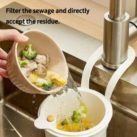 yanxiao Sink Strainer Basket - Multifunction Hanging Sink Colander Drain Basket, Upgrade Quick Draining Kitchen Tool with Bottom Release for Mess-Free Hands-Free Cleanup (Green)