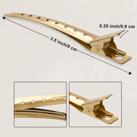 Entebill Hair Clips, Section Clips, Hairdresser, Pack of 24, Alligator Curl Hair Clips, Metal Curl Clips for Women and Girls, DIY Hairstyle