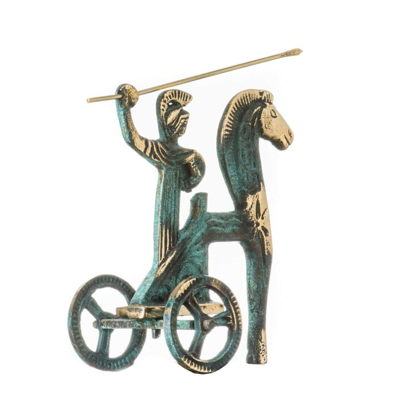 Chariot of The Sun Athena with Spear Ancient Greek Bronze