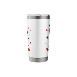 Yorkie, 4th of July, Yorkshire Terrier, Patriotic Stainless Steel Insulated Tumbler