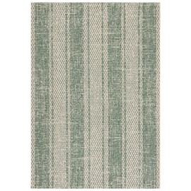 SAFAVIEH Courtyard Collection 8' x 10' Beige/Dark Green CY6736 Indoor/ Outdoor Waterproof Easy Cleaning Patio Backyard Mudroom Area Rug