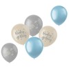 Folat 24987 Baby Shower Decoration, Baby Shower, Blue, White Latex