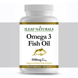 iLeafNaturals Omega 3 Pure Sea-Harvested Pelagic Fish Oil  (EPA& DHA)