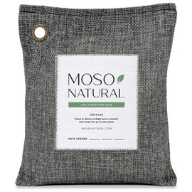 Moso Natural Air Purifying Bag 200g | Premium Bamboo Charcoal Odor Absorber for Home & Car | Closet Odor Eliminator, Small Room Deodorizer & Car Air Freshener | Long Lasting Charcoal Bags Cover 90sqft