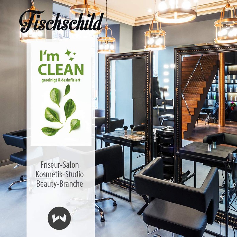 Table disinfected, hygiene and guest instructions for catering and solariums,