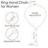 Prasacco Gold Hand Chain Bracelet for Women Adjustable Hand Chain