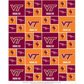 Virginia Tech Hokies Checker Cotton Fabric