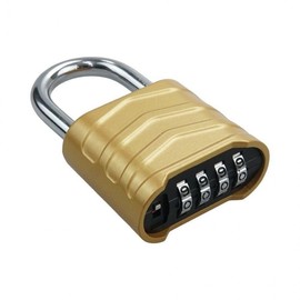 Heavy-Duty 4-Digit Combination Dial Padlock for Warehouse, Travel, Bikes, Lockers & More Locker