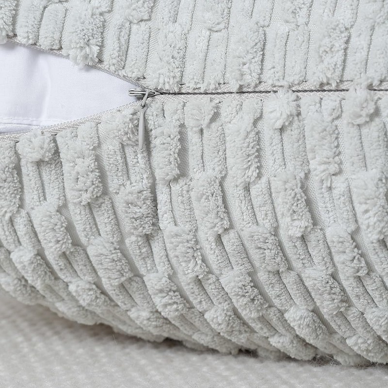 Madizz クッションカバー 2枚セット 柔らかい コーデュロイ 装飾的な 枕カバー 贅沢 スタイル クッションケース