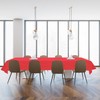 YSYJ 3 Pack Red Plastic Tablecloth Disposable Rectangular Table Cloth
