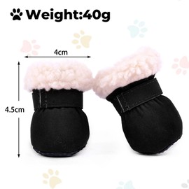 4 Dog Shoes, Warm Dog Shoes, Pet Supplies, Non-Slip Dog Shoes, Winter Outdoor Equipment For Pets