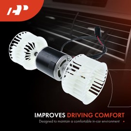 A-Premium HVAC Heater Blower Motor Assembly Compatible with Freightliner Vehicles - Century Class, Columbia, Coronado, FLD120, FLD120SD, FLD132 - Front Side, Replace# ABPN83301037, BOA8041400189