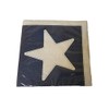 Patriotic Napkins Blue with Large White Star Paper Cocktail Beverage