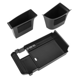 Sinminou Center Console Organizer Compatible with 2020-2025 Mazda CX-30 Accessories, 2PC Armrest Tray with Driver and Front Passenger Side Door Handle Organizer Storage Pocket Insert