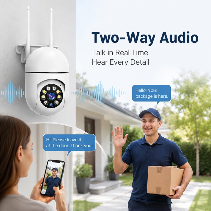 Hawkray 2 Pack Indoor Home Security Camera, Plug-in WiFi, 2.4&5GHz