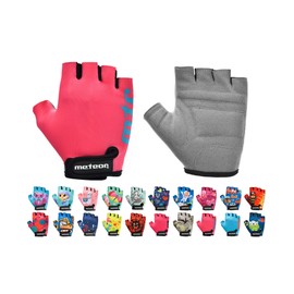 meteor Kid Cycling Gloves With Short Half Fingers Fastened Children Kid Child Bike Safety Accessories Hand Protect