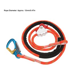 Climbing Safety Lanyard, Adjustable Safety Belt Rope Positioning Fall Rope Safety Cord Lanyard for High Altitude Climbing Tools Climbing Tools