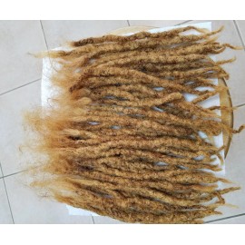 Human hair dread locks 6 handmade dread 100% human hair dreadlocks 9'' light Honey blonde 11mm thick