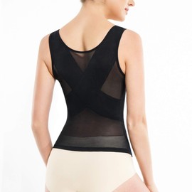 CtriLady Women's Waist Cincher Corset Shapewear Tummy Tightening Waist Cincher Shapewear Breathable Elastic, Black