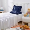Entisn Ruffle Satin Toddler Pillowcase Set of 2, 13 x