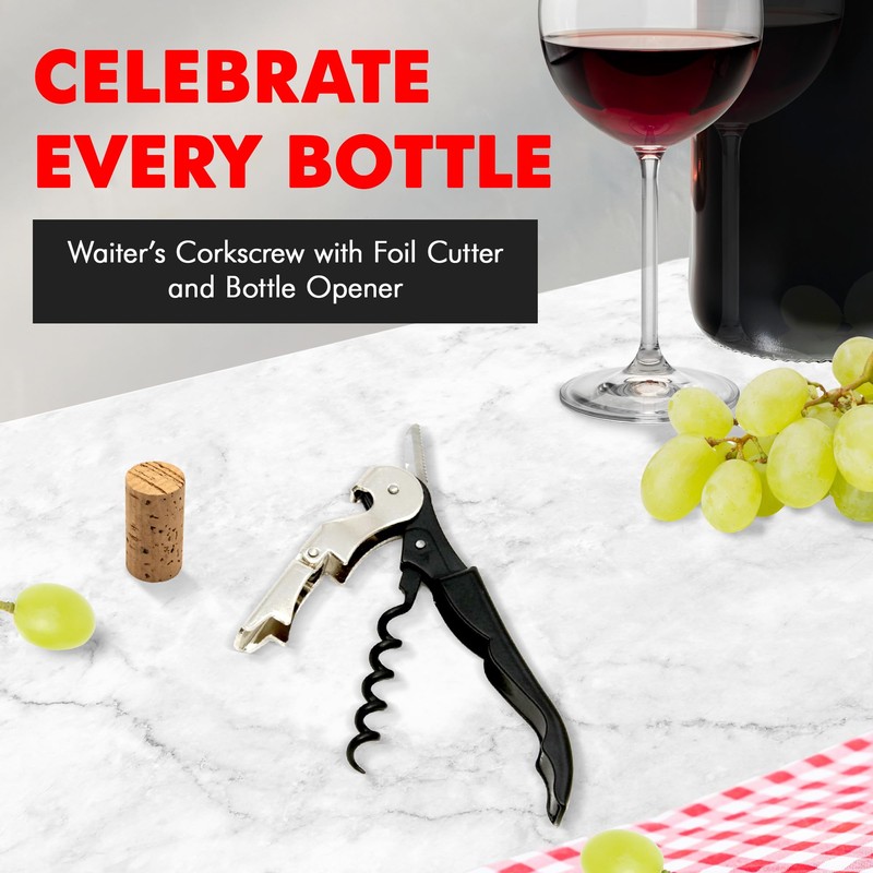 Chef Craft Select Waiters Corkscrew with Foil Cutter and Bottle