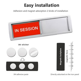 Conference Room Sign,In Session Session Out Privacy Sign for Office Conference Meeting Home,Meeting in Progress Slider,Meeting in Session Indicator Tells Whether Room Vacant or Occupied-7 X 2 Inches
