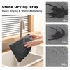 FOWSEEK Stone Drying Tray, Diatomite Instant Dry Sink Organizer for