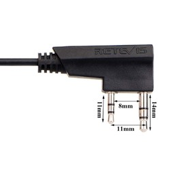 Retevis Earpiece Adapter,2 Pin to 3.5mm Walkie Talkies Headset Adapter Only Fit RT21 RT22 RT27 RT7 H-777 H777S RT18 RT19 RT22S (Not Fit for Other Brands) 2 Way Radios (1 Pack)